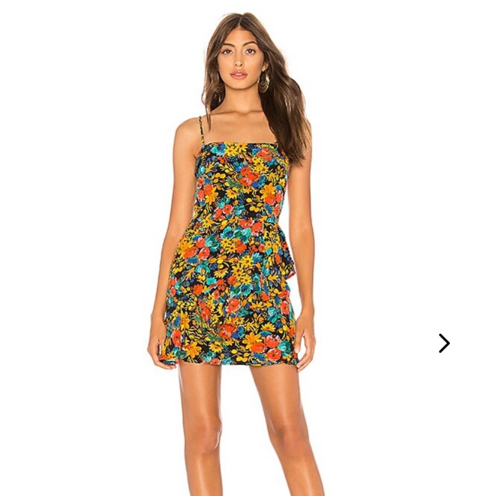 Lovers and Friends x Revolve Claudia Mini Dress in Dark Bouquet Floral - Picture 3 of 16